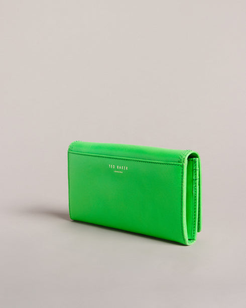 <P>Statement Hardware Leather Purse</P>
